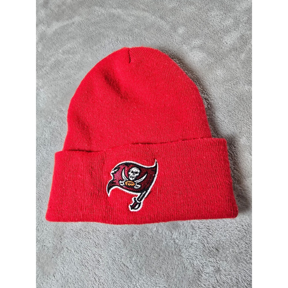 Vintage Tampa Bay Buccaneers Beanie Hat Cap Red Logo 7 Football NFL